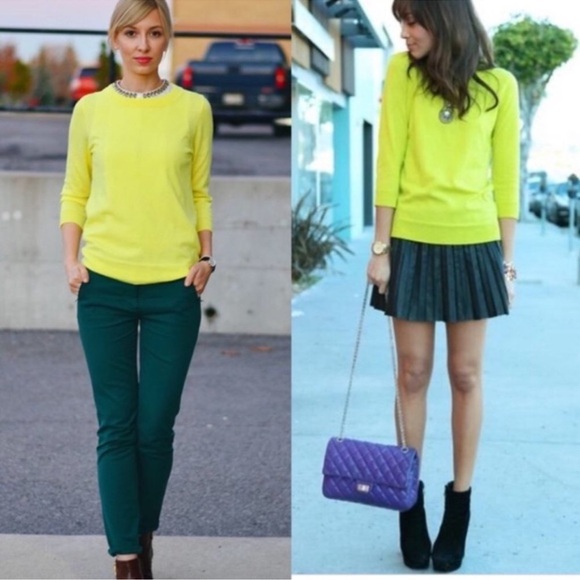 J. Crew Sweaters - J. Crew Neon Yellow Citron Merino Tippi Sweater S